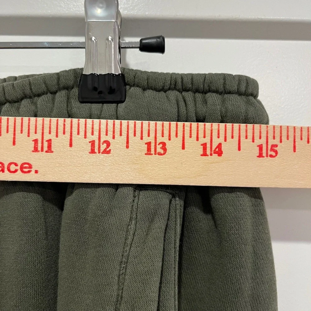 Jordan Mens Fleece Jogger Sweatpants Olive Green Graphic Jumpman Size L